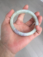 Load image into Gallery viewer, 61.5mm Certified Type A 100% Natural white/light purple/green Jadeite Jade bangle BF122-1926