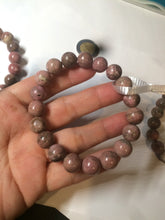 Load image into Gallery viewer, 10-10.3mm 100% natural pink/black rose stone (Rhodonite) bracelet SY41