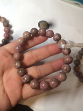 Load image into Gallery viewer, 10-10.3mm 100% natural pink/black rose stone (Rhodonite) bracelet SY41