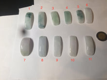Load image into Gallery viewer, 100% natural type A icy watery light green white jadeite jade rectangle bead/craft supplies BG9