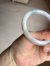 Load image into Gallery viewer, 56.5mm 100% natural type A white/purple/blue/green round cut jadeite jade bangle BL117-9431