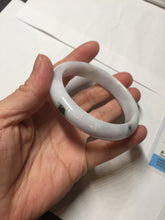 Load image into Gallery viewer, 54.8mm certified 100% natural Type A dark green/purple/white with green floating flowers jadeite jade bangle PB232-2827