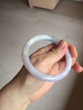 Load image into Gallery viewer, 56.5mm 100% natural type A white/purple/blue/green round cut jadeite jade bangle BL117-9431