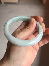 Load image into Gallery viewer, 56mm Certified Type A 100% Natural light green white jadeite Jade bangle GL48-12-4006