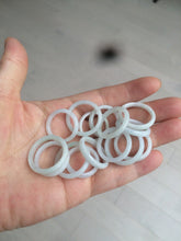 Load image into Gallery viewer, 100% natural type A white slim jadeite jade band ring BF53