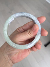 Load image into Gallery viewer, 61.5mm Certified Type A 100% Natural white/light purple/green Jadeite Jade bangle BF120-1933
