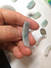 Load image into Gallery viewer, 100% natural type A icy watery light green white jadeite jade rectangle bead/craft supplies BG9