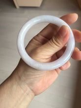 Load image into Gallery viewer, 56mm Certified Type A 100% Natural light purple white round cut Jadeite bangle PA109-6573