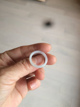 Load image into Gallery viewer, 100% natural type A white slim jadeite jade band ring BF53