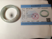 Load image into Gallery viewer, 54.8mm certified type A 100% Natural icy watery green/white/brown  jadeite jade bangle Z126-4403