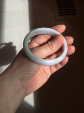 Load image into Gallery viewer, 51.5mm certified Type A 100% Natural sunny green purple oval Jadeite Jade bangle PC5-4031