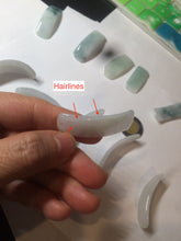 Load image into Gallery viewer, 100% natural type A icy watery light green white jadeite jade rectangle bead/craft supplies BG9