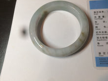 Load image into Gallery viewer, 54.8mm certified type A 100% Natural icy watery green/white/brown  jadeite jade bangle Z126-4403