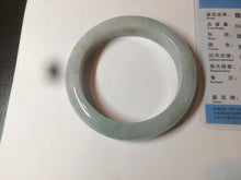 Load image into Gallery viewer, 54.8mm certified type A 100% Natural icy watery green/white/brown  jadeite jade bangle Z126-4403
