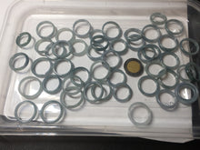 Load image into Gallery viewer, 100% natural type A green/blue/purple Guatemala jadeite jade band ring group AT111