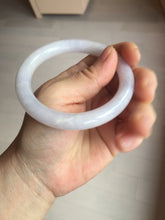 Load image into Gallery viewer, 56mm Certified Type A 100% Natural light purple white round cut Jadeite bangle PA109-6573