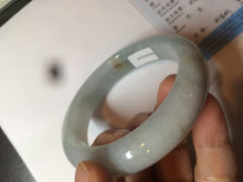 Load image into Gallery viewer, 54.8mm certified type A 100% Natural icy watery green/white/brown  jadeite jade bangle Z126-4403