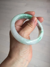 Load image into Gallery viewer, 56.1mm certified 100% natural  icy watery light white/sunny green jadeite jade bangle BN71-3879
