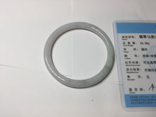 Load image into Gallery viewer, 55mm certified 100% natural Type A light green white purple round cut jadeite jade bangle BS43-4530