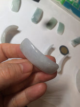 Load image into Gallery viewer, 100% natural type A icy watery light green white jadeite jade rectangle bead/craft supplies BG9