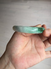 Load image into Gallery viewer, 56.1mm certified 100% natural  icy watery light white/sunny green jadeite jade bangle BN71-3879