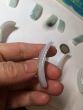 Load image into Gallery viewer, 100% natural type A icy watery light green white jadeite jade rectangle bead/craft supplies BG9