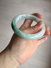 Load image into Gallery viewer, 56.1mm certified 100% natural  icy watery light white/sunny green jadeite jade bangle BN71-3879