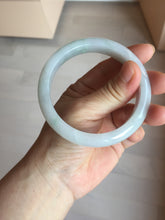 Load image into Gallery viewer, 58mm Certified type A 100% Natural light green/white Jadeite bangle AR118-0253