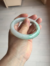 Load image into Gallery viewer, 56.1mm certified 100% natural  icy watery light white/sunny green jadeite jade bangle BN71-3879