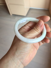 Load image into Gallery viewer, Shopify only 52mm certified type A 100% Natural sunny green/white/yellow oval jadeite jade bangle AR117-0264