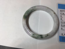 Load image into Gallery viewer, 56.6mm certificated Type A 100% Natural green purple white Jadeite Jade bangle BL66-6241