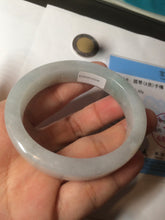 Load image into Gallery viewer, 49mm certified 100% natural Type A light green/white/red square oval jadeite jade bangle AR90-5208