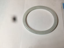 Load image into Gallery viewer, 51mm Certified Type A 100% Natural icy watery light green/white oval Jadeite Jade bangle AR91-1490