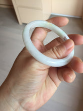 Load image into Gallery viewer, Shopify only 52mm certified type A 100% Natural sunny green/white/yellow oval jadeite jade bangle AR117-0264