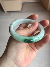 Load image into Gallery viewer, 56.1mm certified 100% natural  icy watery light white/sunny green jadeite jade bangle BN71-3879