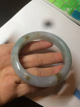 Load image into Gallery viewer, Reserved! Please don't order. 56.8mm certified type A 100% Natural icy watery green/white/brown/purple jadeite jade bangle Z127-4408