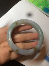 Load image into Gallery viewer, Reserved! Please don't order. 56.8mm certified type A 100% Natural icy watery green/white/brown/purple jadeite jade bangle Z127-4408