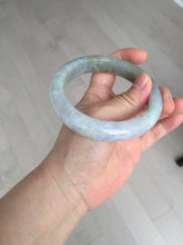 Load image into Gallery viewer, 61mm Certified Type A 100% Natural white/light purple/brown/yellow/gray (FU LU SHOU) Jadeite Jade bangle BF106-8636