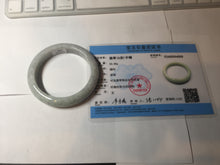 Load image into Gallery viewer, 56.8mm Certified Type A 100% Natural light green white jadeite Jade bangle GL48-13-4009