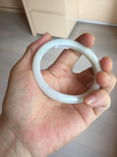 Load image into Gallery viewer, Shopify only 52mm certified type A 100% Natural sunny green/white/yellow oval jadeite jade bangle AR117-0264