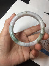 Load image into Gallery viewer, 56.6mm certificated Type A 100% Natural green purple white Jadeite Jade bangle BL66-6241