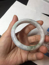 Load image into Gallery viewer, 56.6mm certificated Type A 100% Natural green purple white Jadeite Jade bangle BL66-6241
