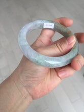 Load image into Gallery viewer, 61mm Certified Type A 100% Natural white/light purple/brown/yellow/gray (FU LU SHOU) Jadeite Jade bangle BF106-8636