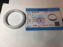 Load image into Gallery viewer, 56.6mm certificated Type A 100% Natural green purple white Jadeite Jade bangle BL67-6247