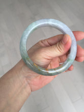Load image into Gallery viewer, 61mm Certified Type A 100% Natural white/light purple/brown/yellow/gray (FU LU SHOU) Jadeite Jade bangle BF106-8636