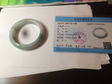 Load image into Gallery viewer, 56.4mm certificated Type A 100% Natural sunny green Jadeite Jade bangle Z129-2352