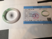 Load image into Gallery viewer, 55mm Certified 100% natural Type A sunny green/purple/white jadeite jade bangle BH29-5417