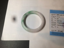 Load image into Gallery viewer, 55mm Certified 100% natural Type A sunny green/purple/white jadeite jade bangle BH29-5417