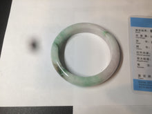 Load image into Gallery viewer, 55mm Certified 100% natural Type A sunny green/purple/white jadeite jade bangle BH29-5417