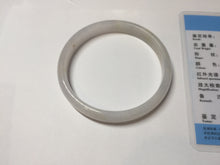 Load image into Gallery viewer, 55.6mm certified 100% natural Type A icy watery light purple white slim jadeite jade bangle BP16-2698